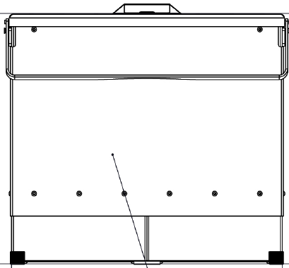Vista frontal de Obelis OB200 Dual, dibuix tècnic original del fabricant