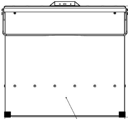 Vista frontal de Obelis OB300, dibuix tècnic original del fabricant