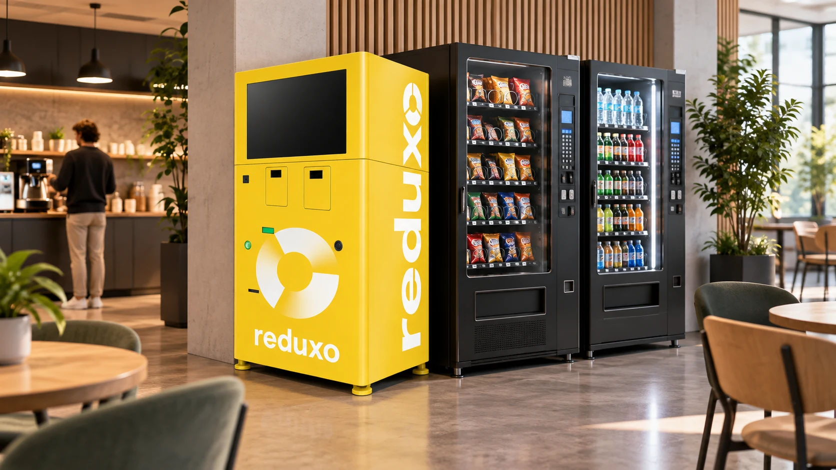 Visualització d’una EC2 amb pantalla al costat de màquines de vending